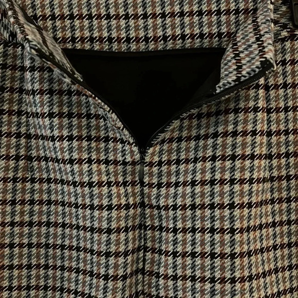 Zara Womens Flower Embroidered Plaid Skirt Size M - Picture 3 of 4